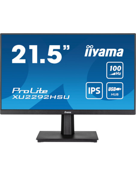 MONITOR IIYAMA 21.5"/1920 x 1080/100Hz /2.1MPX/250CD/FHD/16:9/HDMI/IPSLED/NEGRO