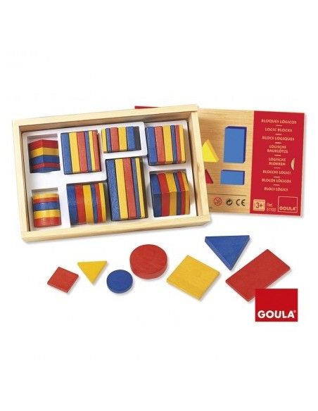 BLOQUES LÓGICOS GOULA DE MADERA 48 PIEZAS