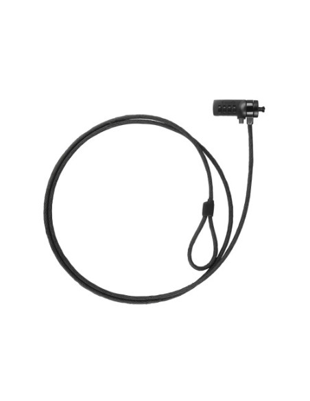 TOOQ CABLE DE SEGURIDAD CON COMBINACION PARA PORTATILES 1.5 M GRIS OSCURO (TQCLKC0015-G)