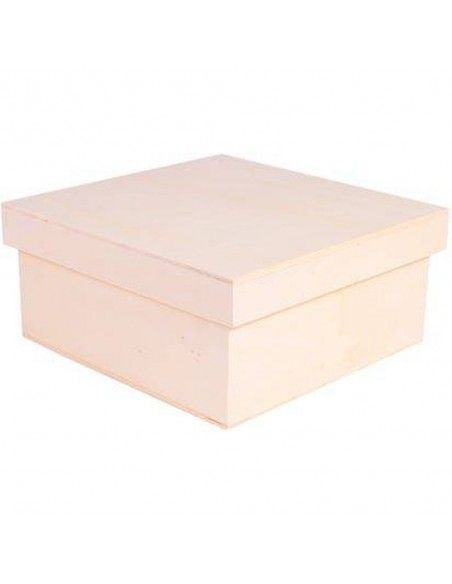 CAJA CON TAPA LISA 21'5X21'5X10CM.
