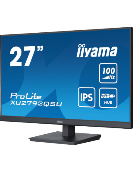 MONITOR IIYAA 27" PROLITE XU2792QSU-B6, IPS WQHD, 100HZ, 0,4MS, USB, HDMI, DISPLAYPORT, ALT 2x2W, INCLI