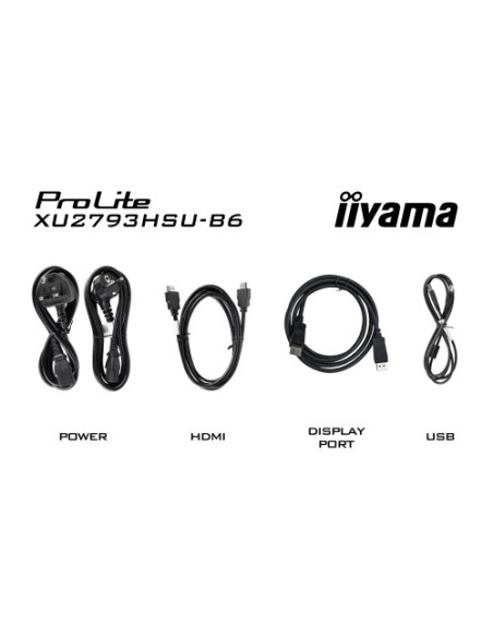 MONITOR IIYAMA 27" PROLITE XU2793HSU-B6, IPS, 100HZ, 1MS, USB, HDMI, DISPLAYPORT, ALT 2x2W, INCLI