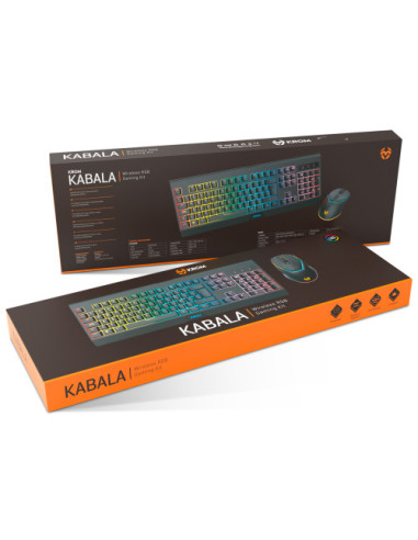 KROM KIT GAMING WIRELESS RGB KABALA. TECLADO...