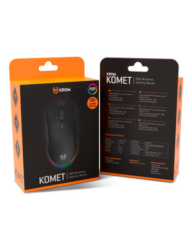 KROM RATON GAMING KOMET RGB WIRELESS 2400 DPI