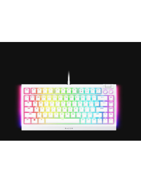 TECLADO RAZER BLACKWIDOW V4 75% BLANCO (USA) (RZ03-05001700-R3M1)