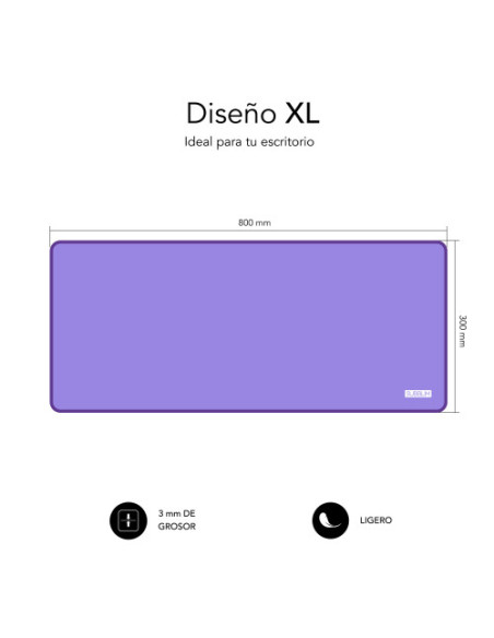 ALFOMBRILLA CON RATÓN HARMONY PACK MOUSEPAD XL + WIRELESS MOUSE PURPLE