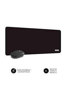 ALFOMBRILLA CON RATÓN HARMONY PACK MOUSEPAD XL + WIRELESS MOUSE BLACK 2