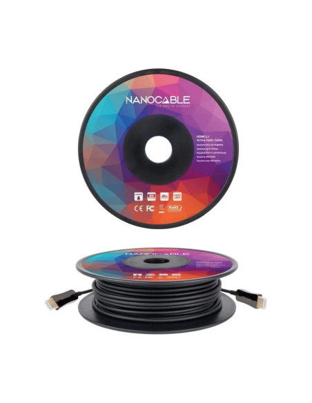 NANOCABLE CABLE HDMI V2.1 AOC 8K@60HZ 4K@120HZ 48Gbps 50 M