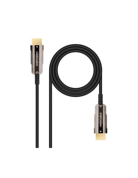 NANOCABLE CABLE HDMI V2.0 AOC 4K@60HZ 18Gbps NEGRO 20 M