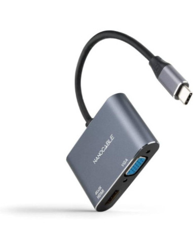 NANOCABLE CONVERSOR USB-C/M A HDMI/H-VGA/H 4K...