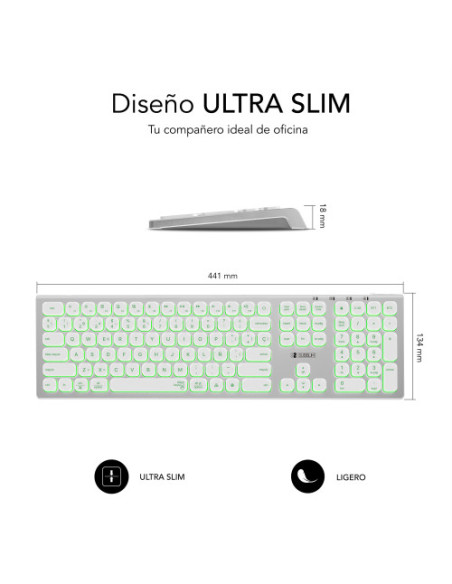 TECLADO BLUETOOTH/2.4G MASTER ILUMINADO EXT P/B