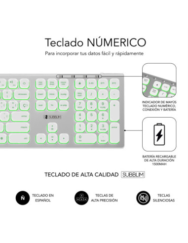 TECLADO BLUETOOTH/2.4G MASTER ILUMINADO EXT P/B