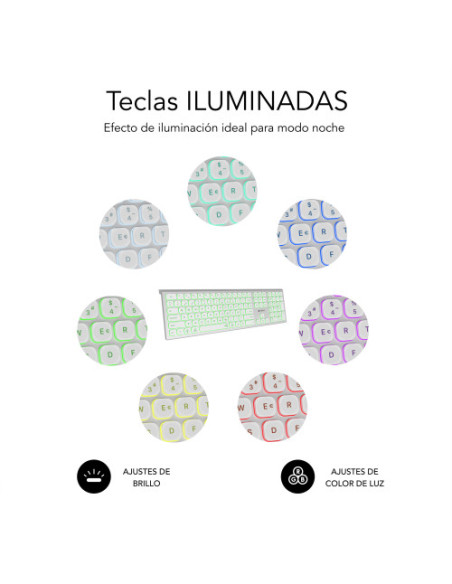 TECLADO BLUETOOTH/2.4G MASTER ILUMINADO EXT P/B