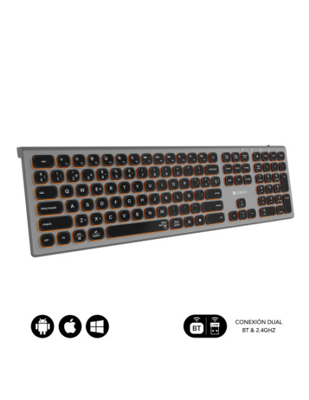 TECLADO BLUETOOTH/2.4G MASTER ILUMINADO EXT G/N