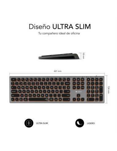 TECLADO BLUETOOTH/2.4G MASTER ILUMINADO EXT G/N