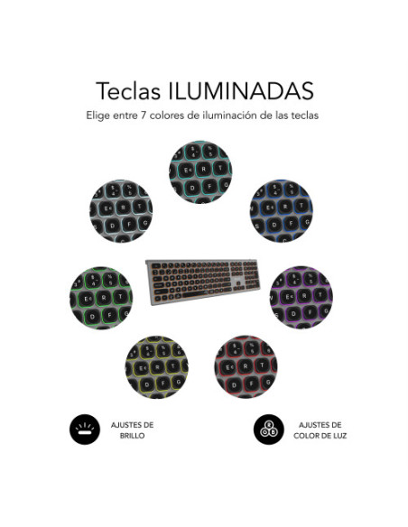 TECLADO BLUETOOTH/2.4G MASTER ILUMINADO EXT G/N