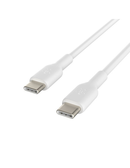BELKIN CABLE TRENZADO USB-C a USB-C  BLANCO