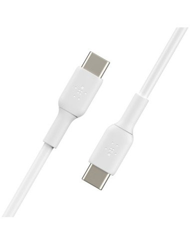 BELKIN CABLE TRENZADO USB-C a USB-C  BLANCO