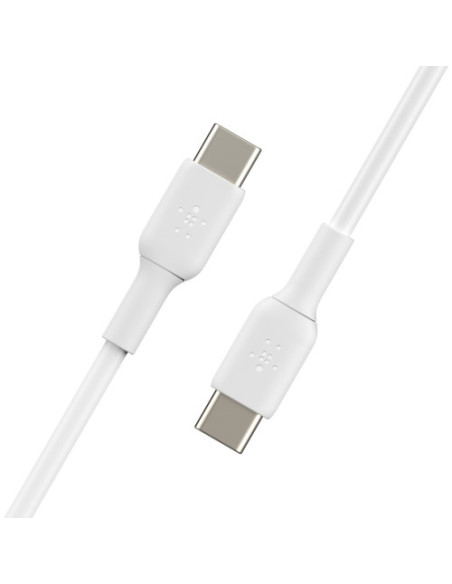 BELKIN CABLE TRENZADO USB-C a USB-C  BLANCO