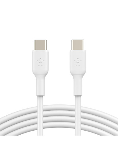 BELKIN CABLE TRENZADO USB-C a USB-C  BLANCO