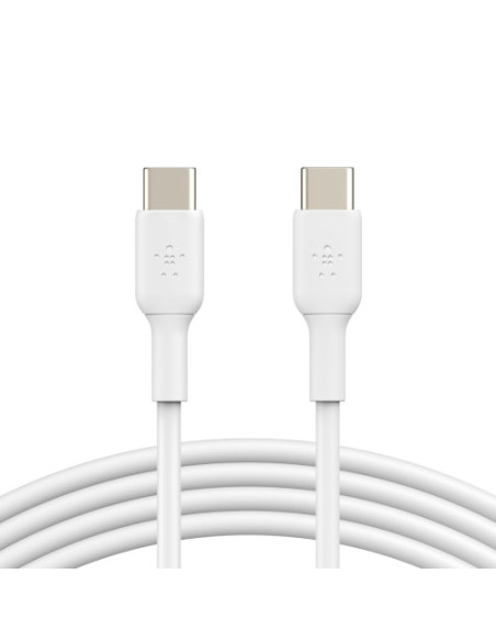 BELKIN CABLE TRENZADO USB-C a USB-C  BLANCO