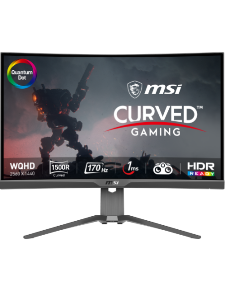 MSI MONITOR MAG 275CQRF QD . 27" (69 CM). CURVO 1000R. 2560X1440 (WQHD). 170HZ MSI MONITOR MAG 275CQRF QD . 27" (69 CM). CURVO 1000R. 2560X1440 (WQHD). 170HZ