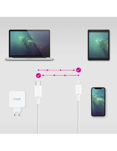 NANOCABLE CABLE LIGHTNING A USB-C, 50 CM