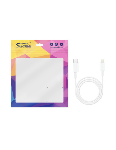 NANOCABLE CABLE LIGHTNING A USB-C, 50 CM