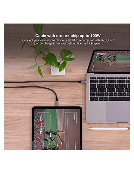 NANOCABLE CABLE USB 3.1 GEN2 10GBPS 5A, 4K/60HZ, USB-C/M-USB