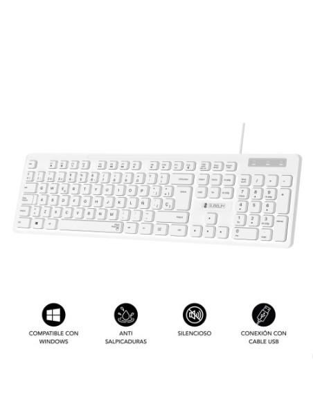 TECLADO BUSINESS SLIM SILENCIOSO CON CABLE USB B