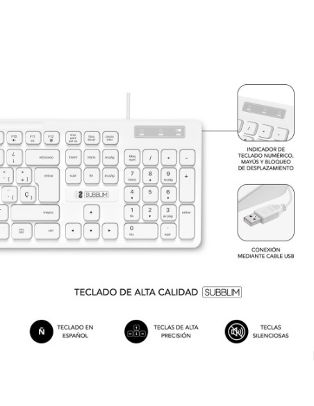 TECLADO BUSINESS SLIM SILENCIOSO CON CABLE USB B