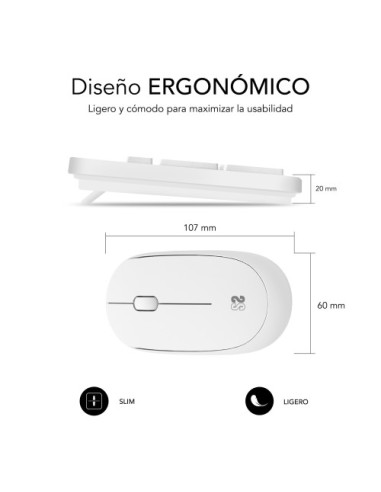 COMBO BUSINESS SLIM SILENCIOSO WIRELESS2.4G BLANCO