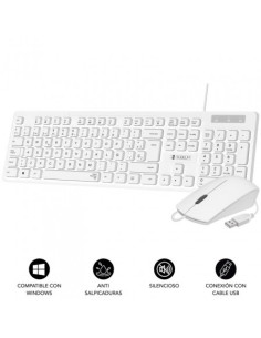 COMBO BUSINESS SLIM SILENCIOSO CABLE USB BLANCO
