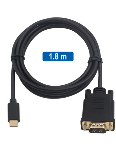 EWENT CABLE DE CONVERSIÓN USB-C A VGA, 1.8M