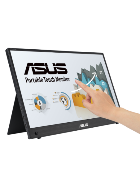 MONITOR ASUS 15.6" ZENSCREEN MB16AHT. 39.6 CM,1920 X 1080 PIXELS FHD TOUCHSCREEN. 60 HZ. NEGRO
