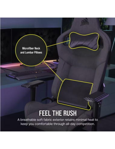 SILLA CORSAIR GAMING T3 RUSH (2023) CARBON...