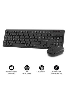 COMBO BUSINESS SLIM SILENCIOSO WIRELESS 2.4G NEGRO 2