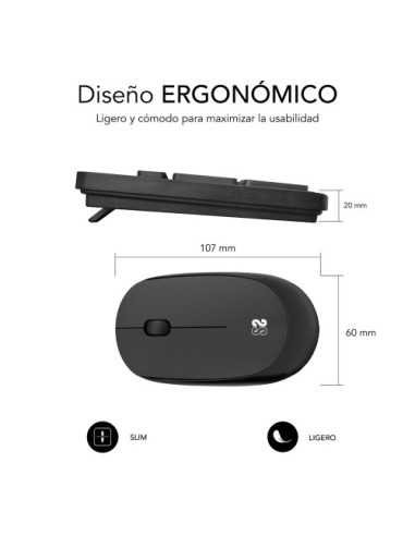 COMBO BUSINESS SLIM SILENCIOSO WIRELESS 2.4G NEGRO