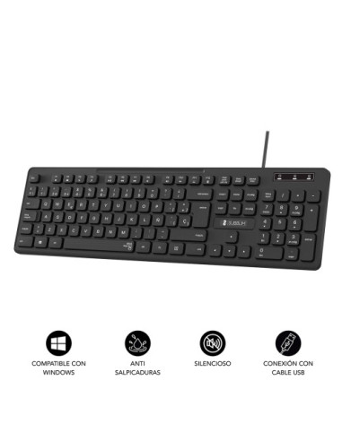 TECLADO BUSINESS SLIM SILENCIOSO CON CABLE USB