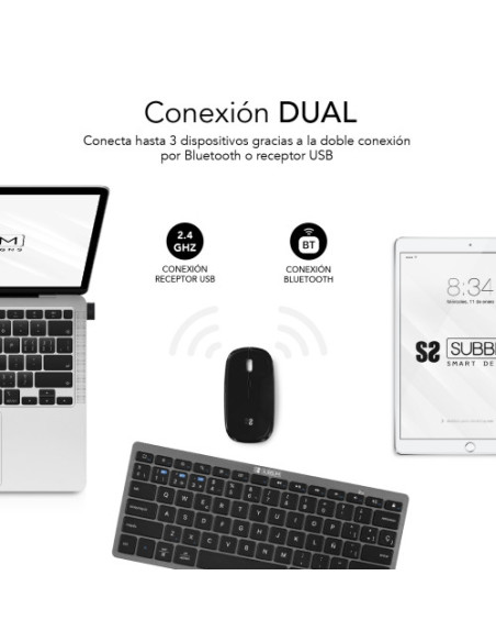 COMBO MULTIDISPOSITIVO COMPACTO GRIS/NEGRO