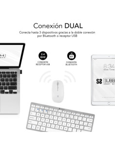 COMBO MULTIDISPOSITIVO COMPACTO PLATEADO/BLANCO 2