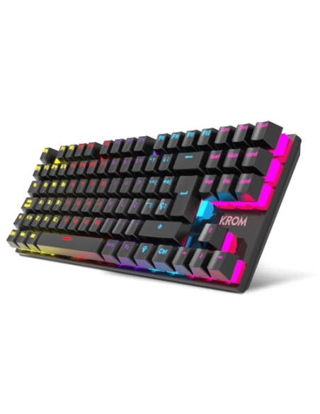 KROM TECLADO GAMING KASIC TKL. MECANICO. TECLAS RETROILUMINADAS RAINBOW. USB