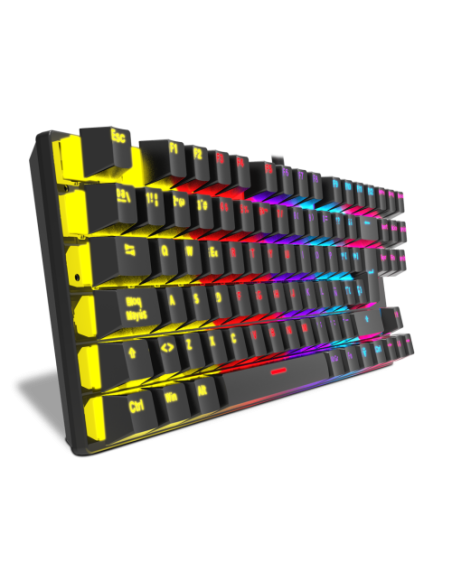 KROM TECLADO GAMING KASIC TKL. MECANICO. TECLAS RETROILUMINADAS RAINBOW. USB