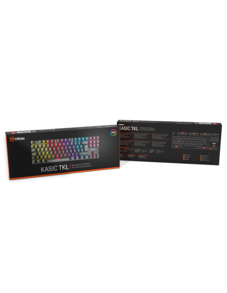 KROM TECLADO GAMING KASIC TKL. MECANICO. TECLAS RETROILUMINADAS RAINBOW. USB