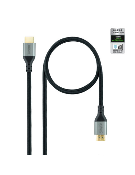 NANOCABLE CABLE HDMI 2.1 CERTIFICADO ULTRA HS M-M NEGRO 2 M NANOCABLE CABLE HDMI 2.1 CERTIFICADO ULTRA HS M-M NEGRO 2 M