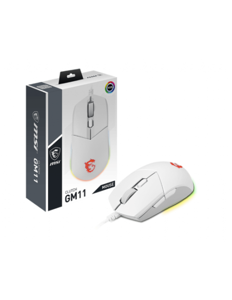 RATON MSI CLUTCH GM11 WHITE GAMING MOUSE