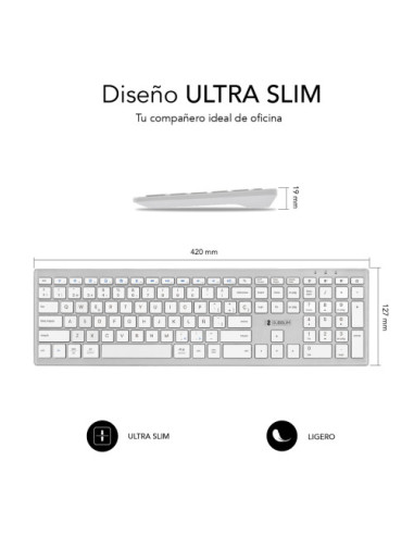 TECLADO COMPLETO INALAMBRICO BLUETOOTH PURE...