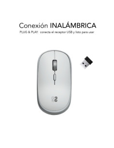 RATON OPTICO INALAMBRICO WIRELESS MINI MOUSE SILVER 2