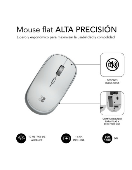RATON OPTICO INALAMBRICO WIRELESS MINI MOUSE SILVER