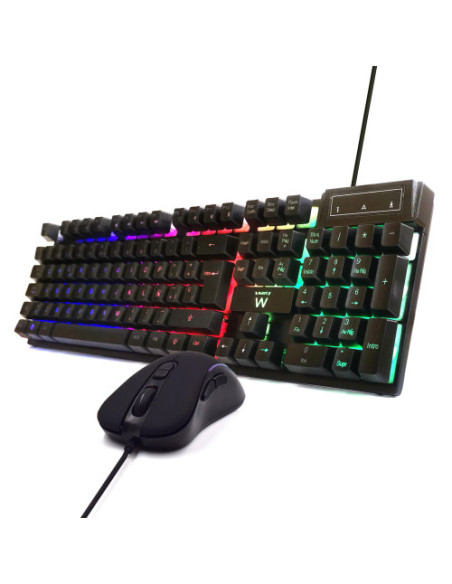 (D) EWENT KIT TECLADO Y RATÓN GAMING USB